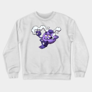 Chilling Fluffy Monster Smoking A Joint Crewneck Sweatshirt